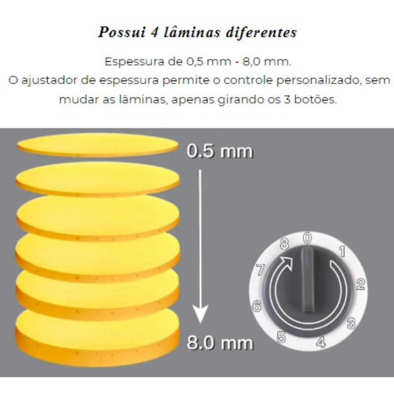 5 EM 1 CORTADOR de Legumes Multifuncional -  (Cores Sortidas