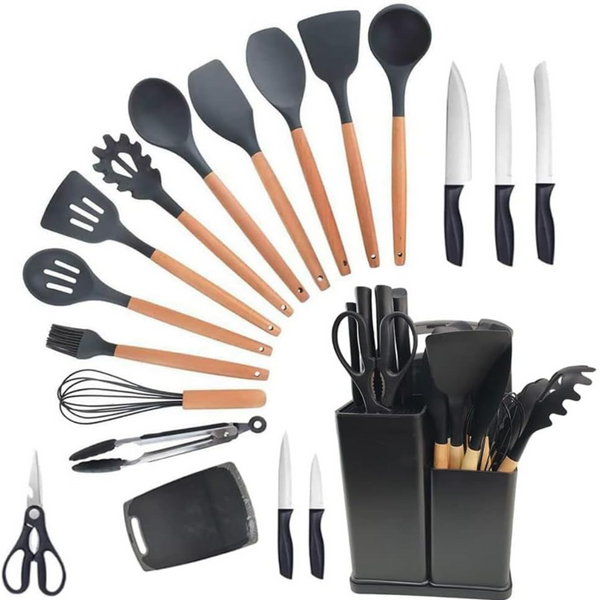 Conjunto de Utensílios de Cozinha Completo - 19 Peças