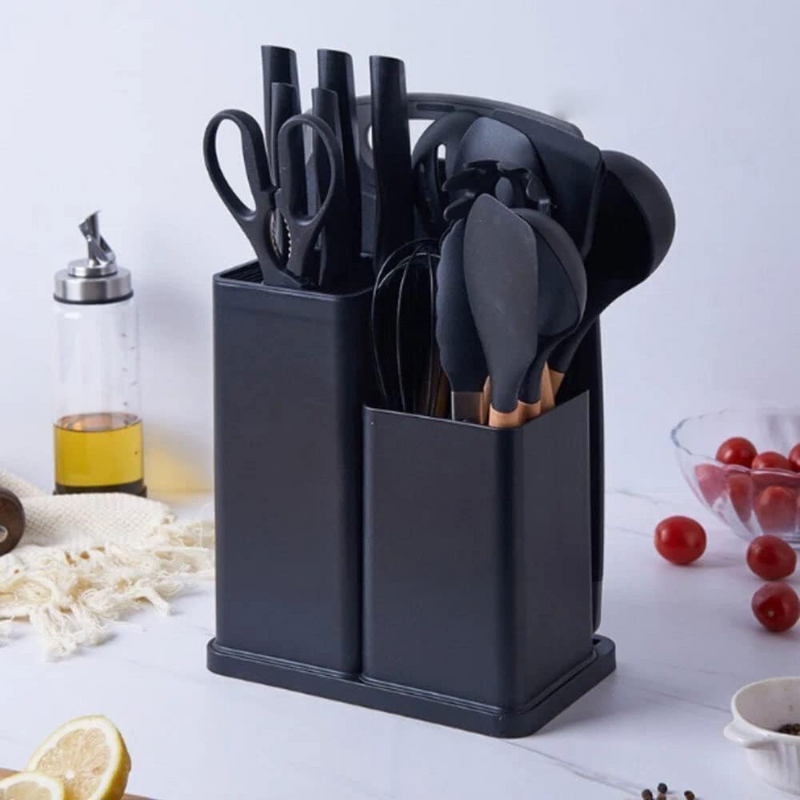 Conjunto de Utensílios de Cozinha Completo - 19 Peças
