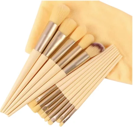 Conjunto 13 Peças Pincéis de Maquiagem com Estojo de Veludo (Cores Sortidas)