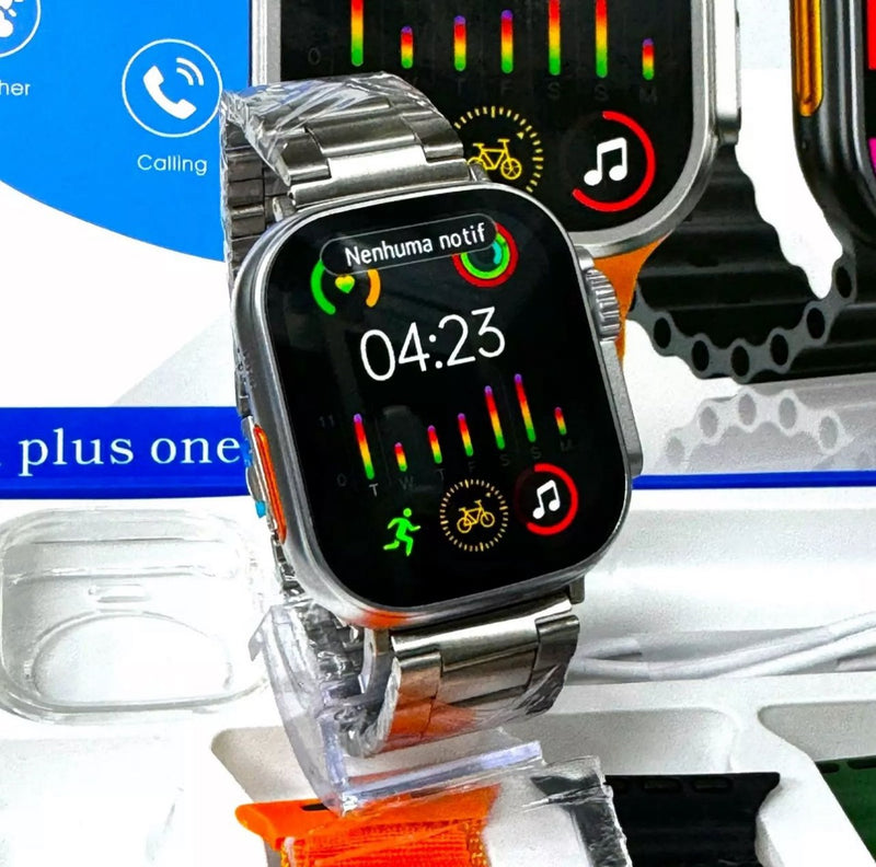 Relógio Smartwatch K9 Ultra 2 Séries 9 Ultra Com 2 Pulseiras